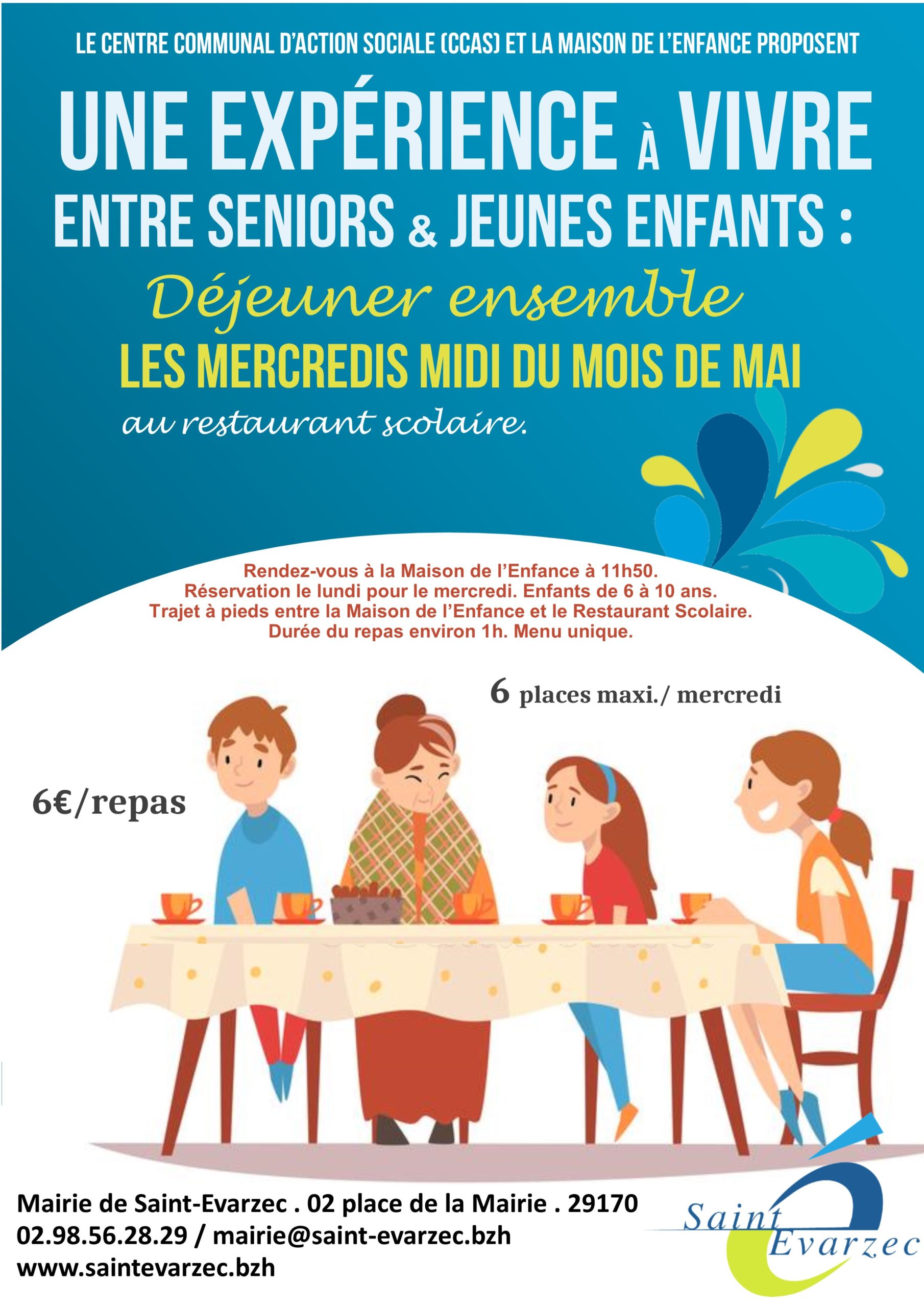 Affiche seniors à la cantine