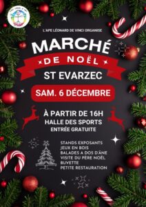 Affiche Marché de noel APE Léonard de vinci