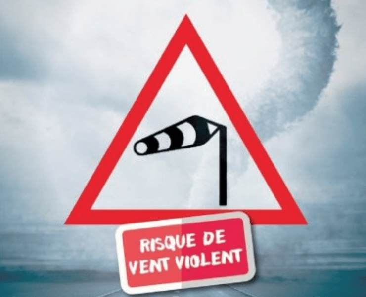 VENTS VIOLENTS et FORTES PLUIES dans la nuit. VIGILANCE ORANGE sur tout le département