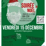 Soirée de Noël à l'Espace jeunes pour les 11-17 ans.