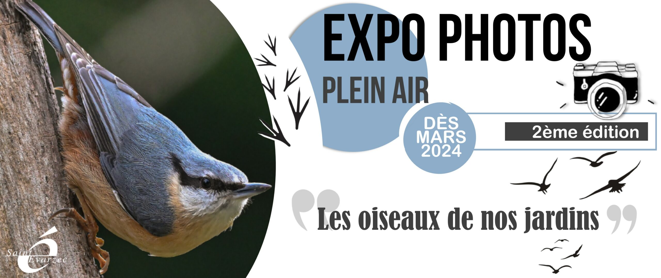 Expo photos plein air « les oiseaux de nos jardins » à Saint-Évarzec.