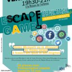 Soirée Escape Game parents -enfants (10-14 ans) sur les réseaux sociaux