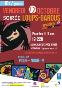 Affiche soirée 17 octobre-Loups-garous