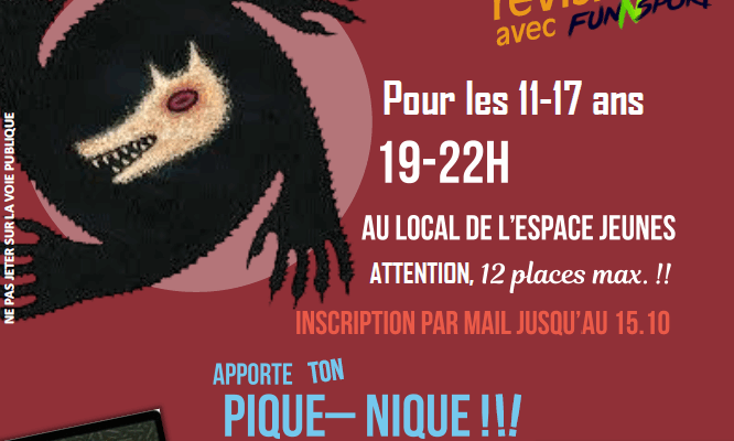 Affiche soirée 17 octobre-Loups-garous