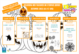 Programme vacances automne 11-17 ans