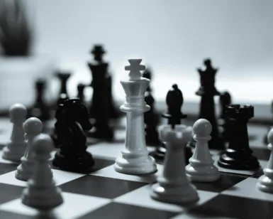 chess pieces on chess board