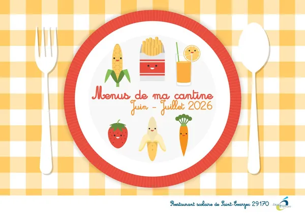Image du document Menus Cantine juin – juillet 2026