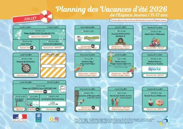 Image du document Vacances été 2026