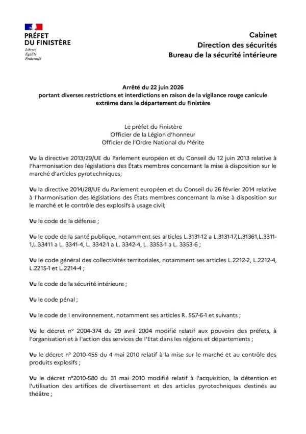 Image du document Arrêté Préfectoral Artifice et Alcool