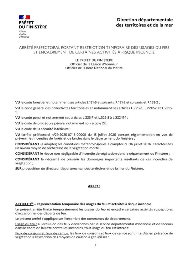 Image du document AP restriction des usages du feu 16 07 2026