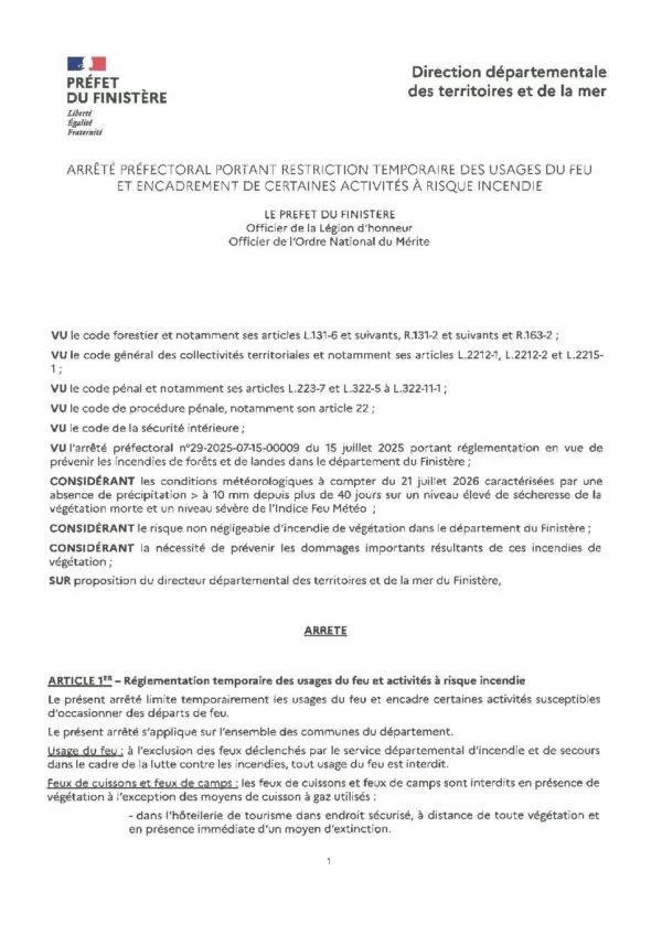 Image du document Ap restrictions des usages du feu 21 07 2026