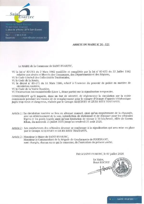 Image du document Arrêté du Maire (26-121)