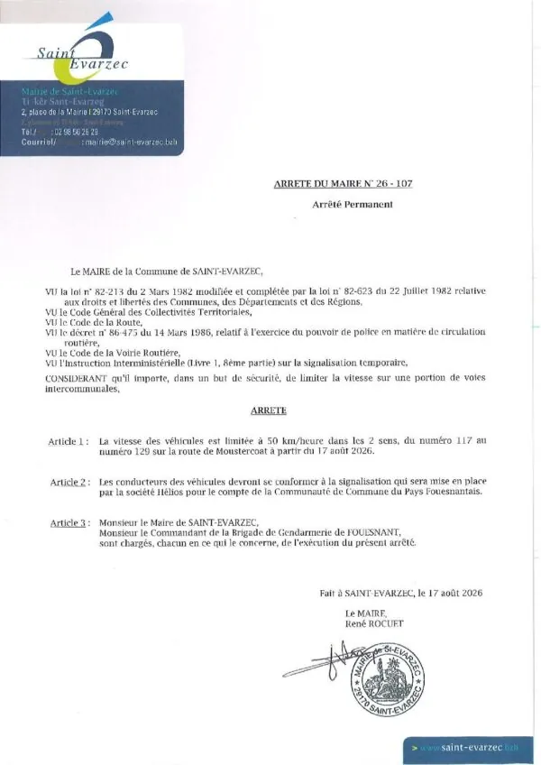 Image du document Arrêté du Maire (26-107)