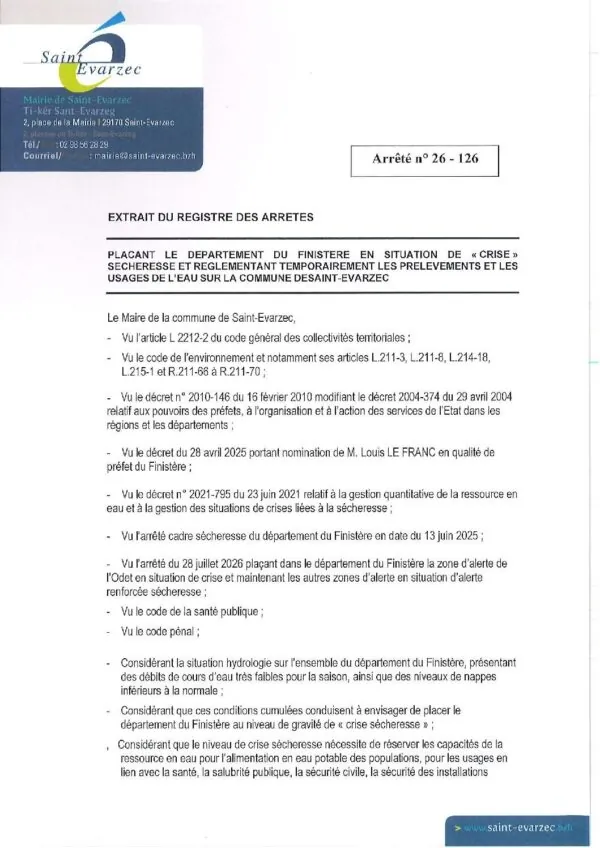 Image du document Arrêté du Maire (26-126)